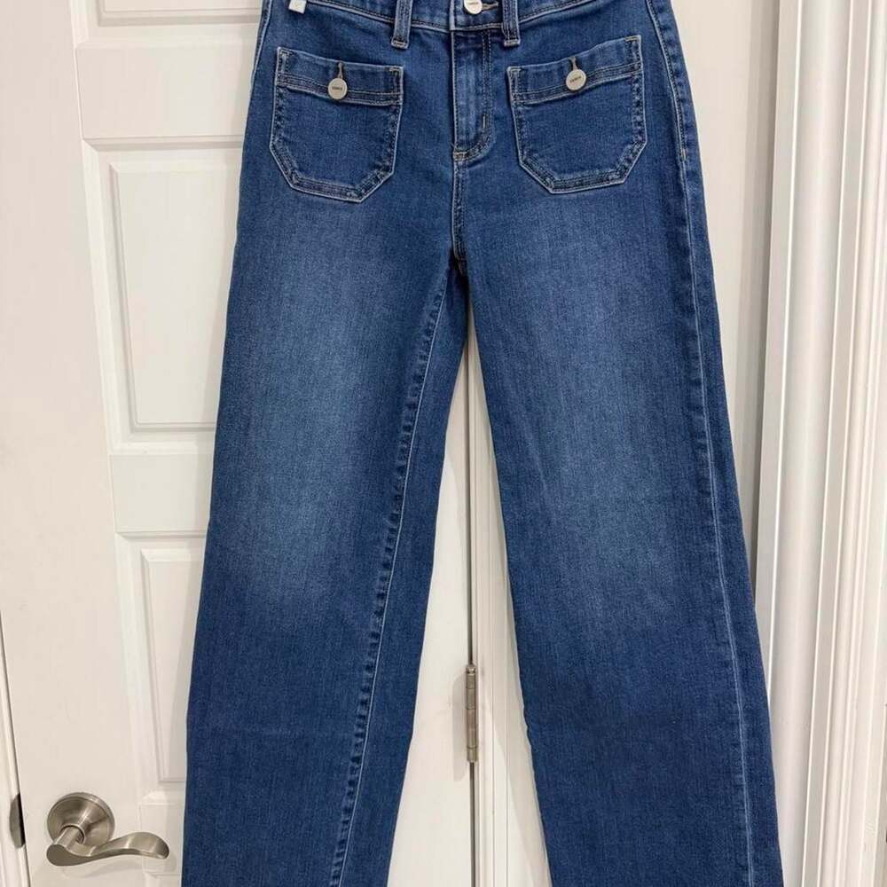 CEROS Jeans High Rise Wide Leg Patch Pocket Jeans Size 14